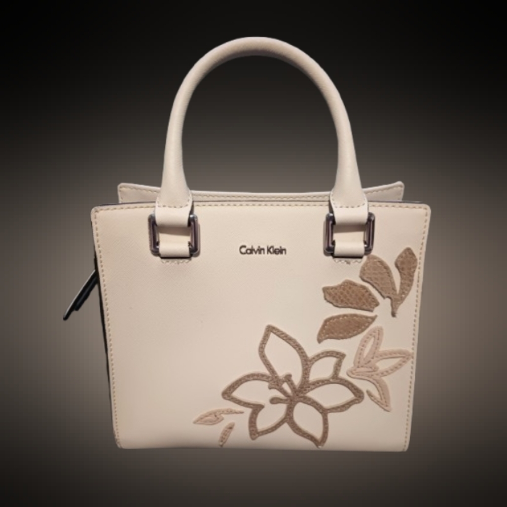 Calvin Klein Cream Floral Women's Bag - Picture 13 of 13